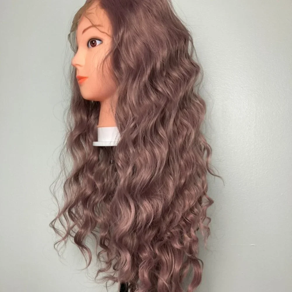 Pink Kinky Curly Lace Front Wig